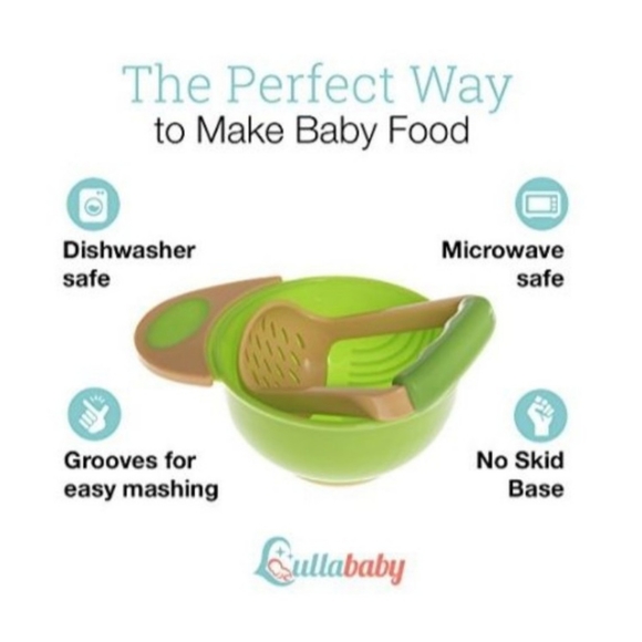 Baby Orange Green Mash & Serve Bowl Training Fork Spoon 5 Piece Feeding Set NEW - Picture 3 of 12